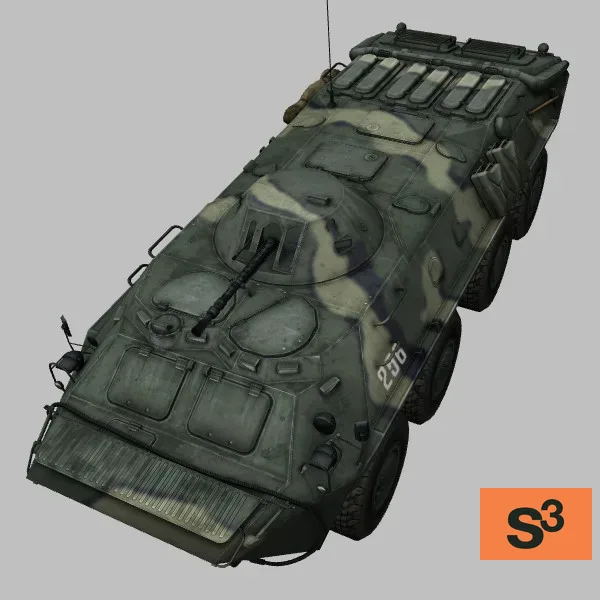 BTR-70M · UA · camo — 3D model preview