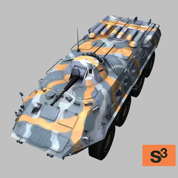 BTR-80 · GA · camo — 3D model preview