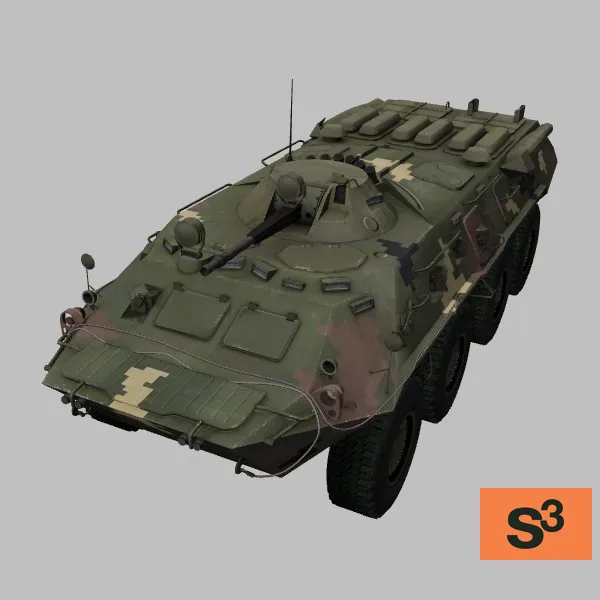 BTR-80 · UA · digital-camo — 3D model preview