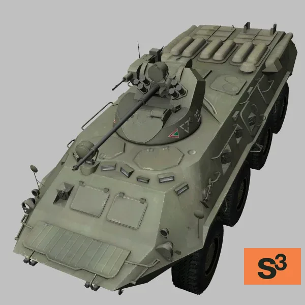 BTR-80A · HU · green — 3D model preview
