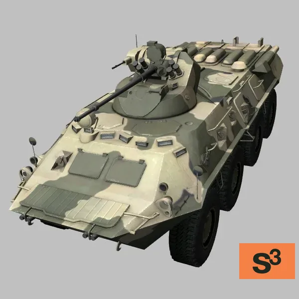 BTR-80A · RU · camo — 3D model preview