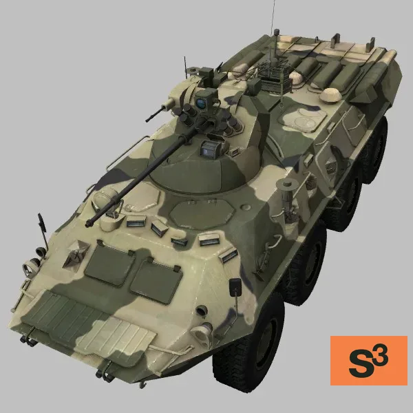 BTR-82AM · RP-377UVM1L · RU · camo — 3D model preview