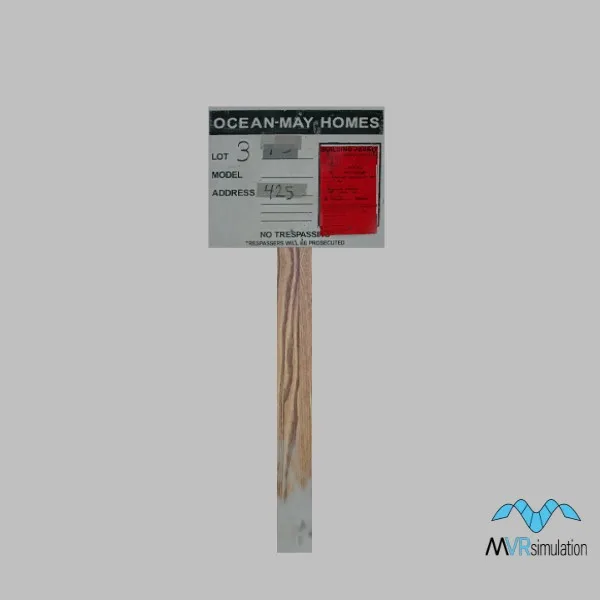 building permit-sign-001 — 3D model preview
