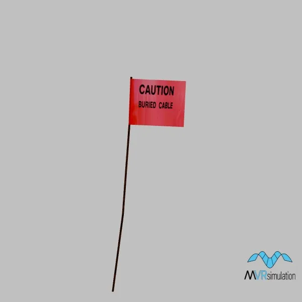 buried cable-sign-001 — 3D model preview