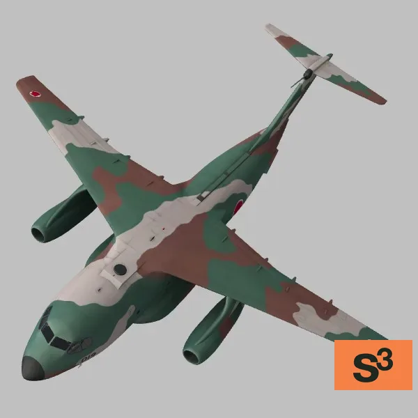 C-1 · JP · camo — 3D model preview