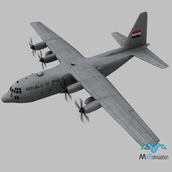C-130B · IQ · grey — 3D model preview