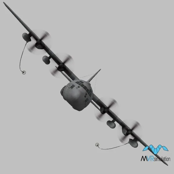 C-130B · US · grey — 3D model preview