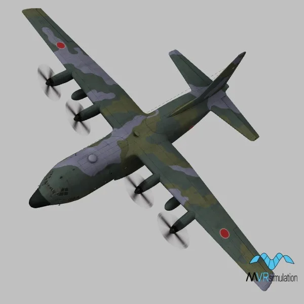 C-130H · JP · camo — 3D model preview