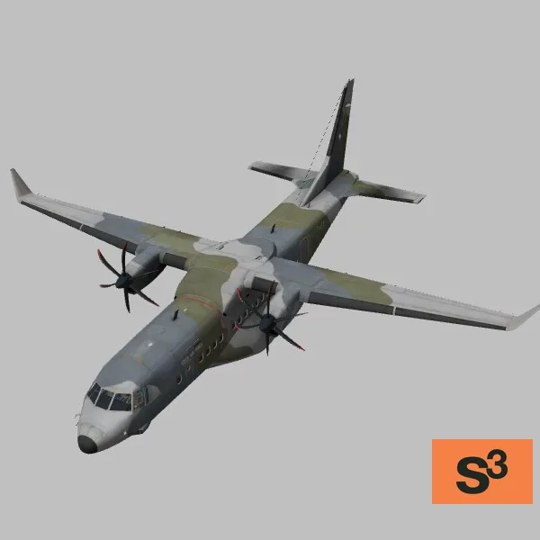 C-295MW · CZ · camo — 3D model preview