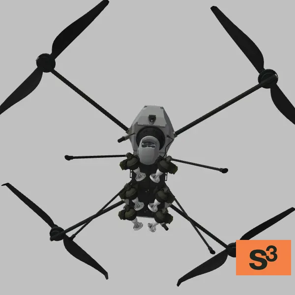 C100-mod2 · US · black — 3D model preview