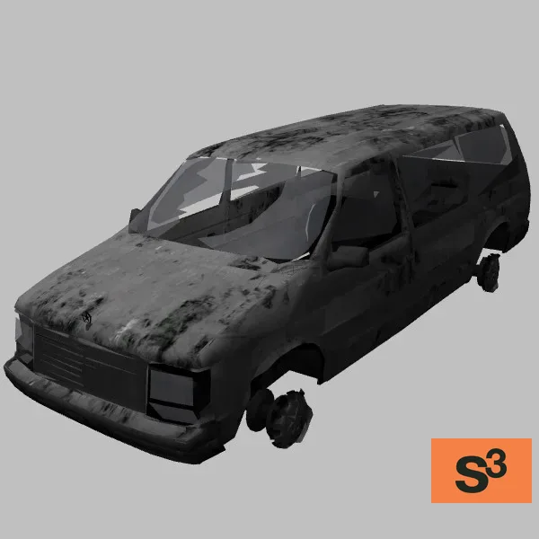 car wrecked-001 — 3D model preview