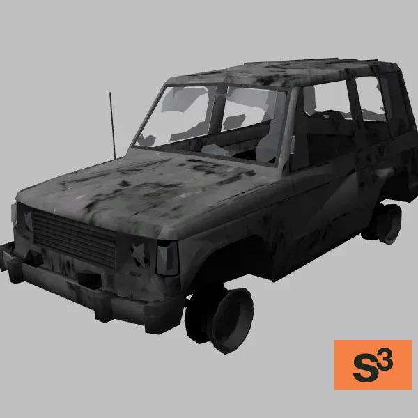 car wrecked-002 — 3D model preview