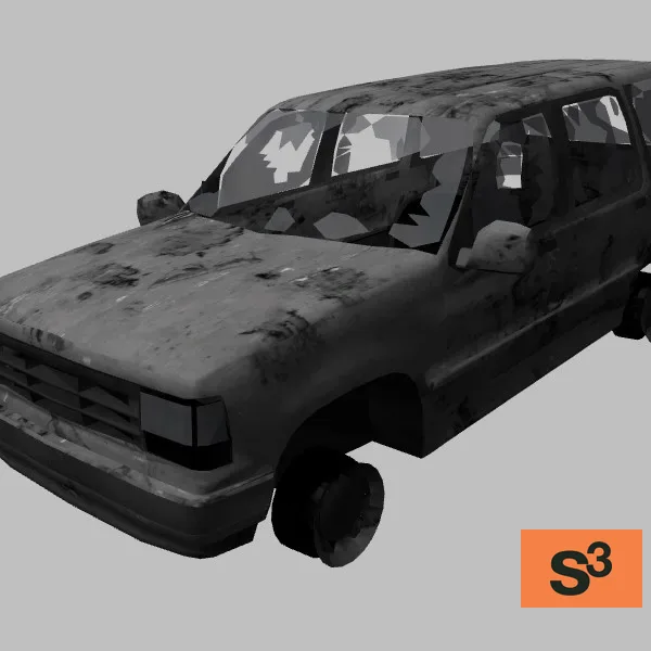 car wrecked-005 — 3D model preview