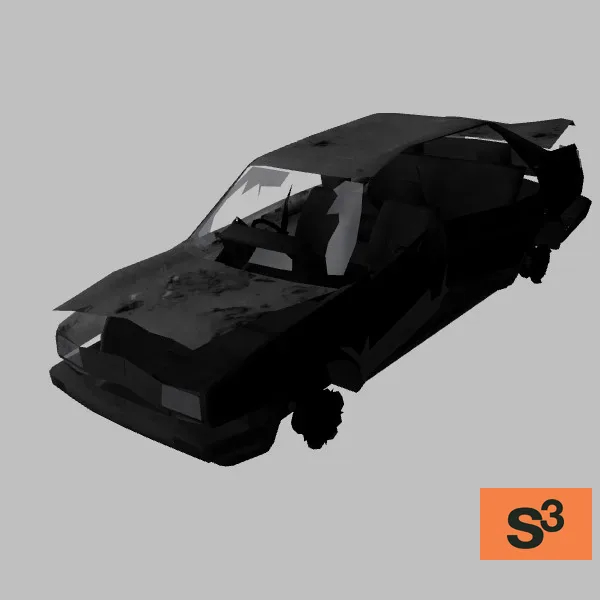 car wrecked-012 — 3D model preview