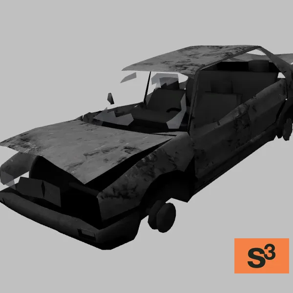 car wrecked-013 — 3D model preview