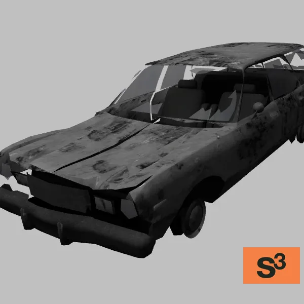 car wrecked-015 — 3D model preview