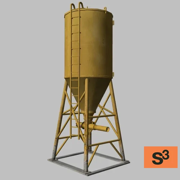 cement mixer-001 — 3D model preview