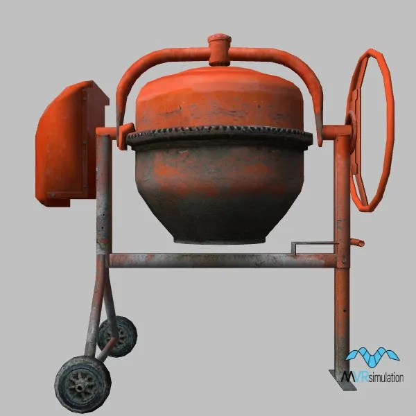 cement mixer-002 — 3D model preview