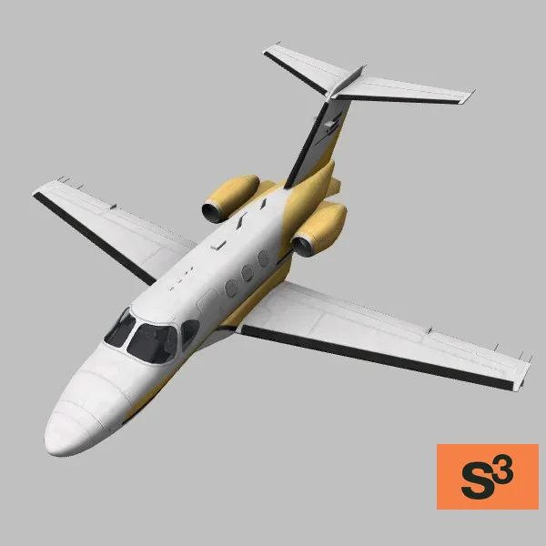 Cessna-510 · US · yellow — 3D model preview