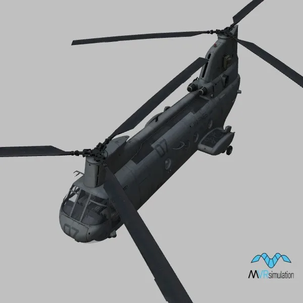 CH-46E · US · grey — 3D model preview