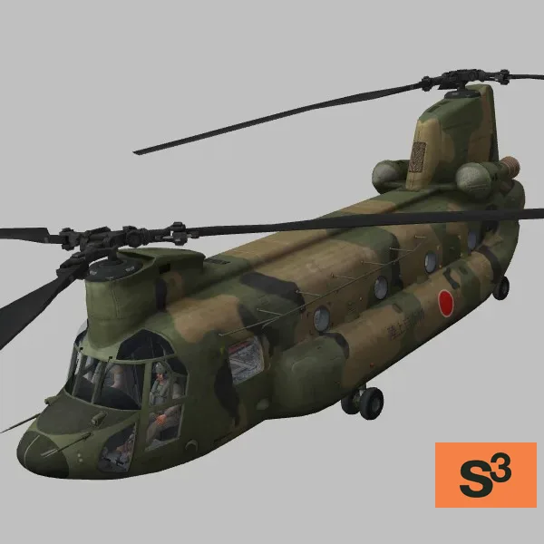 CH-47J · JP · camo — 3D model preview