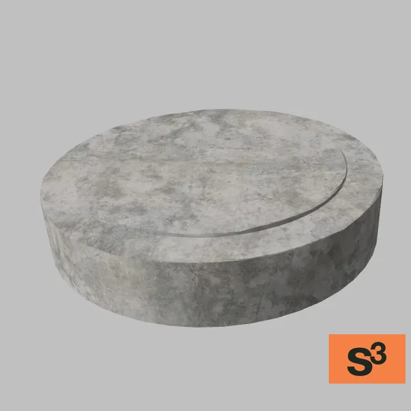 concrete-base-001 — 3D model preview