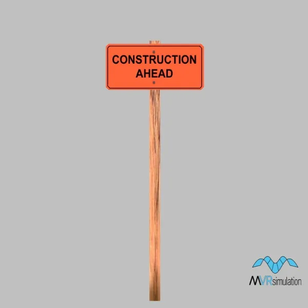 construction-ahead-sign-001 — 3D model preview