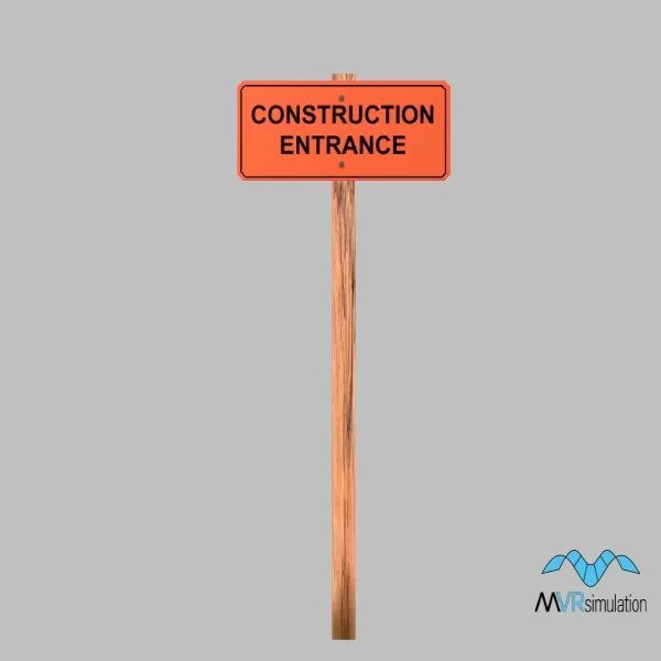 construction entrance-sign-001c — 3D model preview