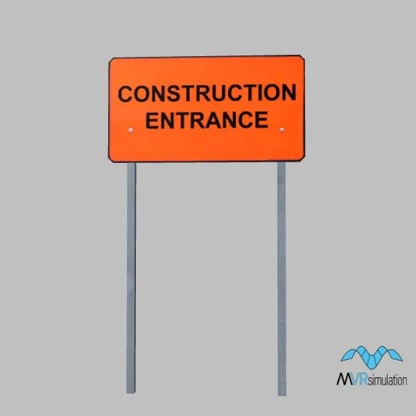construction entrance-sign-001d — 3D model preview