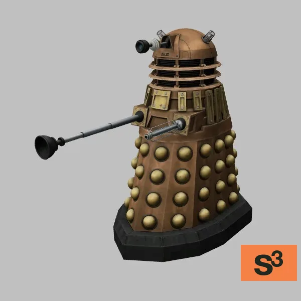 Dalek · UK · gold — 3D model preview
