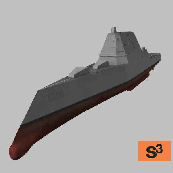 DDG-1000 · US · grey — 3D model preview