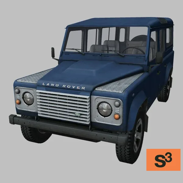Defender-110 · GB · blue — 3D model preview