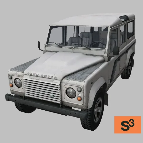 Defender-110 · GB · white — 3D model preview