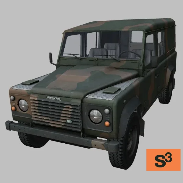 Defender-110 · KE · camo — 3D model preview