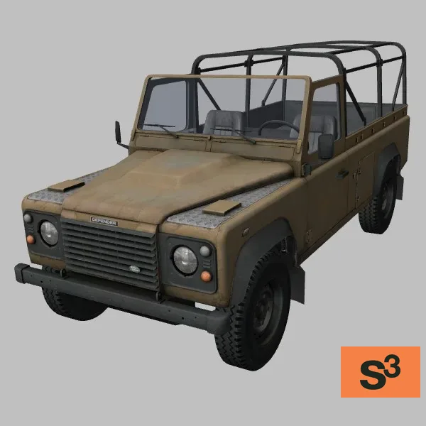 Defender-110-softop · GB · desert — 3D model preview