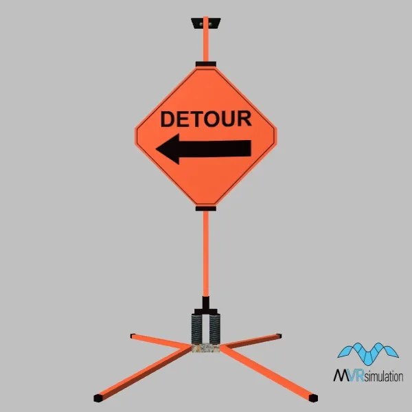 detour-sign-001a — 3D model preview