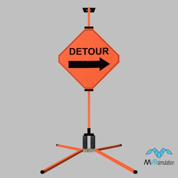 detour-sign-002a — 3D model preview