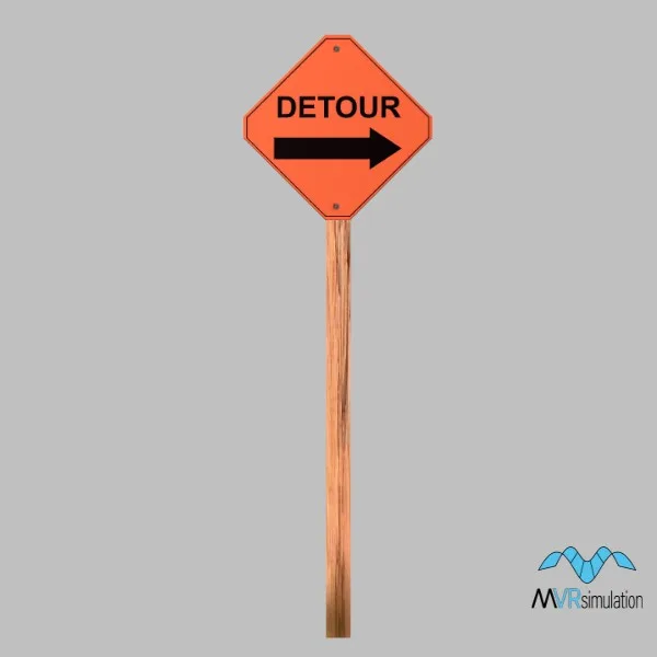 detour-sign-002b — 3D model preview