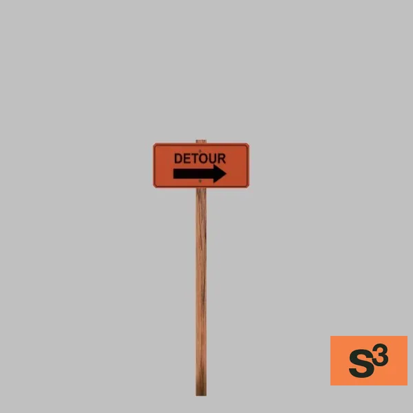 detour-sign-002c — 3D model preview