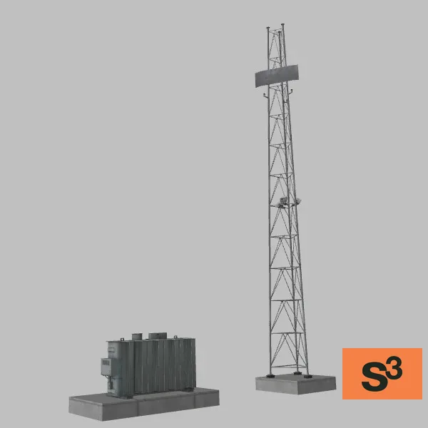 EBBL-Kleine-Brogel-AFB-Airport-Antenna-005 — 3D model preview
