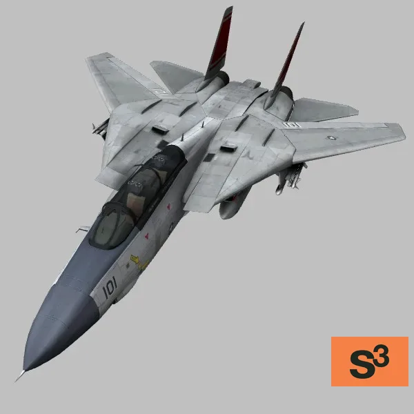 F-14D · US · grey — 3D model preview