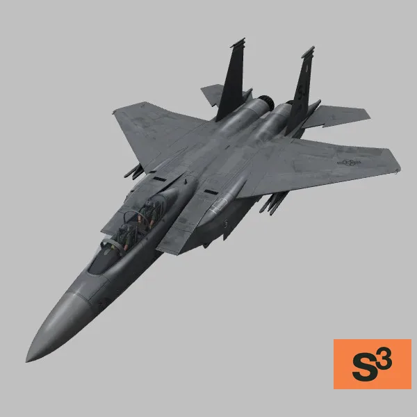 F-15E · US · grey — 3D model preview