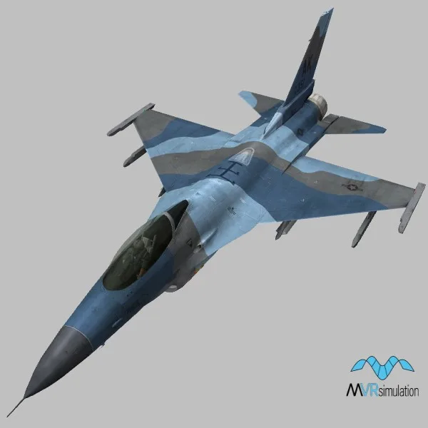 F-16A · US · camo — 3D model preview