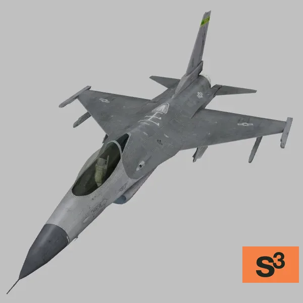 F-16C emissive — 3D model preview