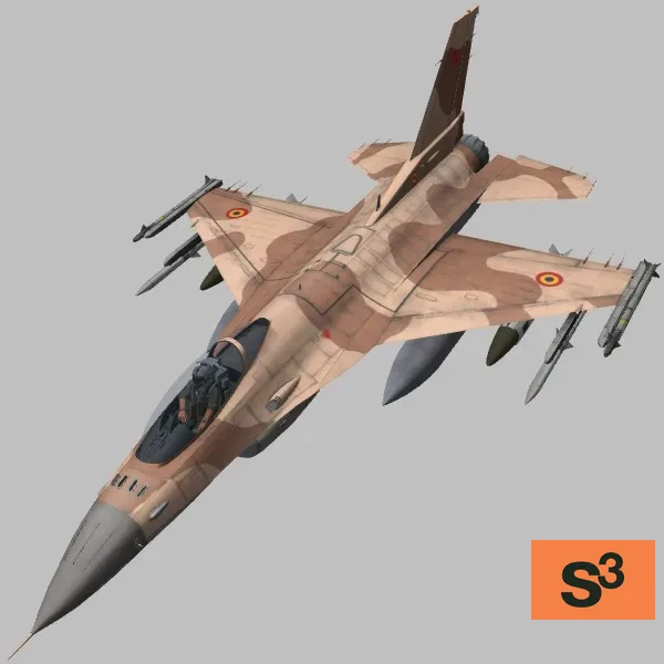 F-16C · MA · camo — 3D model preview