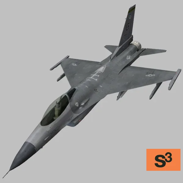 F-16C · US · luke — 3D model preview