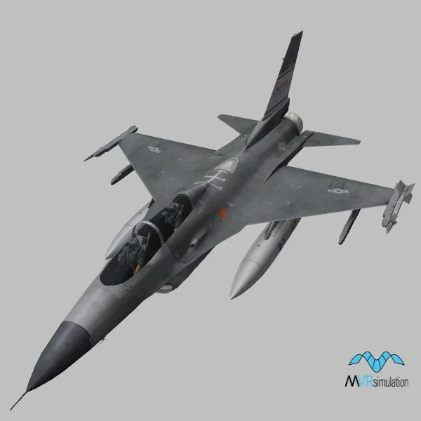 F-16D-ACAT · US · grey — 3D model preview