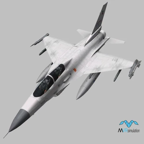 F-16D-ACAT · US · white — 3D model preview