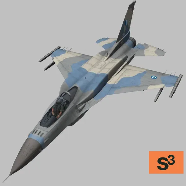 F-16V · GR · camo — 3D model preview