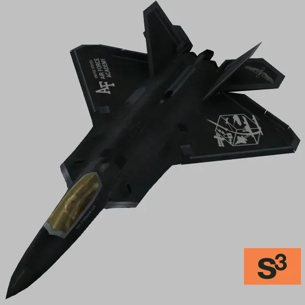 F-40J · US · black — 3D model preview